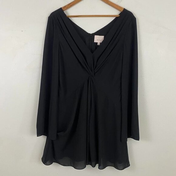 Cinq a sept Cecil black long sleeve twist mini dress - Picture 4 of 10